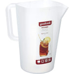 Goodcook_10658_1_Gallon_Plastic_Straining_Pitcher_with_Square_Lid,_3_Strainers,_Close_No-Spill_Design,_Dishwasher_Safe,_Clear_&_Red_-_Drinkware,_Jugs