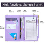 Server_Book_Waitress_Book_with_Money_Pocket_Unique_Glitter_Leather_Server_Books_for_Waitress_Black_Serving_Books_with_Zipper_Pocket_Waiter_Accessories