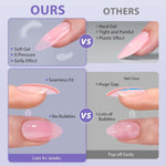 BTArtbox_XCOATTIPS_Natural_Nail_Tips_-Short_Almond_Press_On_Nails_Pink,_Long_Lasting_Soft_Gel_Nails_False_Nail,_Soak_Off_Acrylic_Fake_Nails_Extensions_for_Nail_Art_DIY_Summer_Gifts
