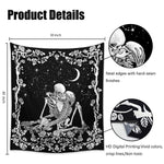 Wonrizon_The_Kissing_Lovers_Skull_Tapestry,Black_and_White_Romantic_Constellation_Skeleton_Tapestries_Wall_Hanging_decor_for_Living_Room_Bedroom_(30”x_40”)