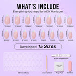 BTArtbox_French_Tip_Press_On_Nails_-_White_Press_On_Nails_Almond,_Short_Fake_Nails_with_Nail_Glue,_Fit_Perfectly_&_Natural_Reusable_Stick_on_Nails_in_16_Sizes
