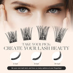 LASHVIEW_Lash_Clusters,_144_Pcs_Cluster_Lashes,_DIY_Cluster_Eyelash_Extensions_Mega_Volume_Reusable_Individual_Lashes_Cluster_Volume_Look_Super_Thin_Band_&_Soft(Volume,C-10-16mix)_Lightweight_Makeup_Salon_Cosmetic_Eyelashes_Extensions