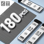 Four_Candies_Cute_Mechanical_Pencil_Set_with_Case_-_3PCS_Pencils_0.5mm_with_180PCS_HB_Lead_Refills,_3PCS_Erasers_&_9PCS_Eraser_Refills,_White_Clear_Mechanical_Pencil_for_Students_Drawing,_Writing