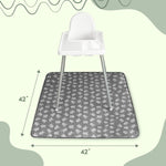 S&T_INC._Baby_Splat_Mat_for_Under_High_Chair,_Water_Resistant_Floor_Mat,_42_Inches_by_42_Inches,_Grey_Scatter