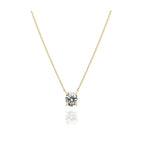 PAVOI_14K_Gold_Plated_Crystal_Solitaire_1.5_Carat_(7.3mm)_CZ_Dainty_Choker_Necklace_|_Gold_Necklaces_for_Women