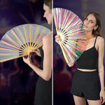 SoJourner_Bags_Rave_Fan_-_Large_Folding_Fan_-_Clack_Fan_Hand_for_Raves,_Halloween,_Burlesque,_Rainbow_Outfits_for_Women_&_Festival_Accessories