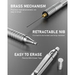 Mechanical_Pencil_Set_with_Case,_3PCS_MP1000_0.7mm_Artist_Lead_Pencil_With_8_Tube_HB_Refills,_3_Erasers,_9_Eraser_Refill_For_Architect_Art_Drafting_Drawing_Engineering,_Sketching