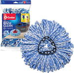 O-Cedar_EasyWring_RinseClean_Spin_Mop_Microfiber_Refill,_1-Pack,_Blue_Cleaning_Cotton_Absorbent_Cleaner_Microfibre_Traditional
