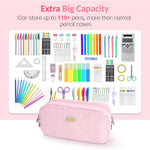 Sooez_Large_Pencil_Case_Pouch,Extra_Big_Pencil_Bag_with_8_Compartments,Pen_Bag_Wide_Opening,Soft_Quilted_Pencil_Pouch_Organizer_with_Zipper,Portable_Pencil_Case_for_Teen_Girls,Beige