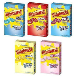 SINGLES_TO_GO!_Starburst_Variety_pack_5_box,_5_flavor_(Raspberry,_Cherry,_Fruit_Punch,_Strawberry_and_Lemon)