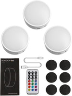 Puck_Lights_with_Remote,_13_RGB_Colors_LED_Under_Cabinet_Lights,_Rechargeable_Baterry_Operated_Under_Cabinet_Lighting_Tap_Lights,_Stick_on_Lights_with_Dimmer_and_Timer