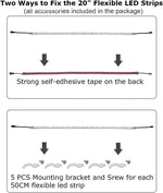 Litever_Under_Cabinet_Light,_6_PCS_20_Inches_Flexible_LED_Strips_with_Power_Adapter,_24W,1800_Lumen,_Daylight/Warm_White._Suitable_for_Kitchen_Cabinets,_Counters,_Under_Shelf,_Closets_(6-Strip)