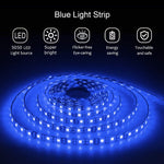 ALITOVE_16.4ft_5050_Blue_LED_Flexible_Strip_Ribbon_Light_Black_PCB_DC_12V_5M_300_LEDs_Waterproof_IP65_for_Home_Garden_Commercial_Area_Lighting,_Without_Power_Supply