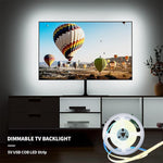 A_5V_USB_LED_Light_Strip,_COB_LED_Strip_Lights,_White_5V_LED_Lights,_Small_LED_Strip_Light,_TV_Lights_for_TV_Under_Cabinet_Kitchen_Living_Room_Shelving_or_Displays_(White/Warm_3.28ft/6.56ft)