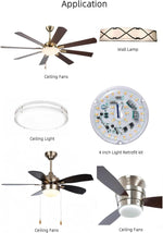 4_inch_LED_Retrofit_Light_Kit_for_Ceiling_Fan_Light_Replacement_Panel_PCB_18W_Color_Temperature_Adjustable_3000K_4500K_6000K_2200LM_120V_CRI90_Dimmable