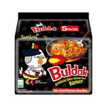 Samyang_Buldak_Spicy_Ramen,_Hot_Chicken_Ramen,_Korean_Stir-Fried_Instant_Noodle,_Original,_1_Bag_with_5_Pack_ramen__black_buldak_korean_Food