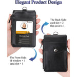 Teskyer_Badge_Holder_with_Zip_Pocket,_Multiple_Card_Slots_Leather_ID_Card_Holder_with_Nylon_Lanyard_for_Cruise_Ship_Cards,_Office_School_ID,_Work_Name_Cards,_Driver's_License