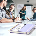 WEMATE_Simplified_Meeting_Notebook_for_Work_with_Action_Items_200_Pages,_Office_Supplies_for_Project_Planner,_PU_Leather_Hardcover_Meeting_Notes_Notebook_for_Work,_B5_(10