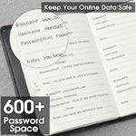 WEMATE_Password_Book_with_Lock,_Password_Book_with_Alphabetical_Tabs_600+_Password_Spaces,_Password_Logbook_with_Lock,_Password_Keeper_for_Computer_4.33_X_6.18_Inch
