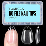 TOMICCA_Short_Almond_Nail_Tips,_240Pcs_Half_Matte_Soft_Gel_Nail_Tips,_12_Sizes_Acrylic_Pre-Shaped_Nails,_Full_Cover_False_Nails_for_Extension_Nail
