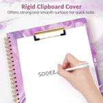 Sooez_Clipboard_Folio_with_Refillable_Notepad,_Clipboard_Folder_with_10_Storage_Pockets_for_Letter_Size,_Spiral_Clipboard_Notebook,_Cute_Portfolio_for_School_Office_Nursing
