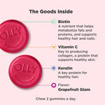 OLLY_Undeniable_Beauty_Gummy,_For_Hair,_Skin,_Nails,_Biotin,_Vitamin_C,_Keratin,_Chewable_Supplement,_Grapefruit,_30_Day_Supply_-_60_Count