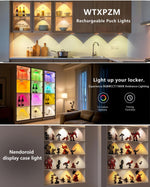 Puck_lights_with_remote,_2000mAh_rechargeable_cabinet_light,_Under_Cabinet_Lighting_Wireless,_Display_Cabinet,_Dimmable_Magnetic_Stick-On_Shelf_,_push_lights_battery_operated,(Wood_Color/Black,_3_Pcs)