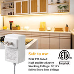 WOBANE_Under_Cabinet_Lighting,_8PCS_LED_Strip_Lights_with_Remote_and_24W_Adapter,_Ultra_Bright_240-LED_Tape_Light_for_Kitchen,Counter,Shelf,TV_Back_Warm_White/Natural_White/White,Dimmable,Timing,Memory_Function