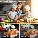 TOPAI_12V_COB_LED_Strip_Light_Warm_White/Natural_White/Cool_White/Blue/Green/Red_Waterproof_IP65_480LEDs/M_Super_Bright_4000Lm_CRI>90_16.4ft/5M_Dotless_High_Density_Cuttable_Flexible_for_Cabinet_Home_DIY_Lighting_Projects