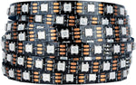 SEZO_WS2812B_ECO_LED_Strip_Light_3.3FT/16.4FT_-_60LEDs/100LEDs/144LEDs/150LEDs/300LEDs_300Pixels_Individually_Addressable_Programmable_5050SMD_Digital_RGB_Alloy_Wires_Flexible_Dream_Color_IP30_Non-Waterproof_PCB_Black_DC5V