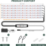 16''_2/4/6_Bars_Grow_Light_Strips_for_Indoor_Plants_with_Auto_ON/Off_Timer_6/12/18H,_5_Dimmable_Levels_for_Shelves_Plant_Growing(Pack_1)