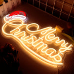 Allball_Merry_Christmas_Neon_Signs_for_Wall_Decor,_LED_Santa_Hat_Neon_Light_USB_Powered,_for_Christmas_Party_Gift_Birthday_Party_Bar_Living_Room_Bedroom_Children'S_Room_Wall_Decor(16.8_*_8.2_In)