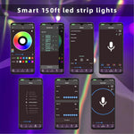 HEDYNSHINE_20ft/150ft_LED_Strip_Lights,RGB_Color_Changing_by_40key_Remote_and_Phone,_LED_Strip_Lights_Music_Sync,Smart_LED_Strip_Lights_for_Bedroom