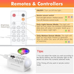 WOBANE_LED_Strip_Lights,_Motion_Sensor_Light_Strip_with_Remote_and_Adapter,_Night_Light,_Dimmable_Function,_16.4ft/32.8f_Tape_Lighting_for_Kitchen,_Under_Cabinet,_Bedroom,_Shelf,_Bed,_Warm_White/White