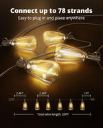 VIPAR_Outdoor_String_Lights_LED_Patio_Lights_IPX5_Waterproof_with_10+1_ST38_Shatterproof_Edison_Bulbs,_2700K_Connectable_Outside_Hanging_Light_for_Porch,_Garden,_Backyard,_Deck,_Balcony,_E12_Base
