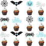 Halloween_Two_Spooky_Cupcake_Toppers_Birthday_Decorations_for_2_Year_Old_Boy,_36Pcs_Ghost_Dessert_Table_Blue_Black_Cupcake_Toppers_Decors_Birthday_Celebration_Party_Favor_Supplies