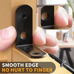 18PCS_L_Bracket_Corner_Bracket,_FATLODA_Stainless_Steel_L_Brackets_for_Shelves,_Black_Small_Right_Angle_Bracket,_Metal_Corner_Brace_for_Wood_Furniture_Cabinet_Chair_with_72PCS_Screws_(1.57x1.57_in)