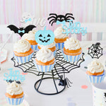 Halloween_Two_Spooky_Cupcake_Toppers_Birthday_Decorations_for_2_Year_Old_Boy,_36Pcs_Ghost_Dessert_Table_Blue_Black_Cupcake_Toppers_Decors_Birthday_Celebration_Party_Favor_Supplies