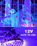 Onforu_32.8ft/65.6ft_LED_Black_Light_Strip_Kit,_600/1200__Units_Lamp_Beads,_12V_Flexible_Blacklight_Fixtures,_10m/20m_Ribbon,_Non-Waterproof_for_Glow_Party,_Indoor_Birthday,_Body_Paint,Halloween