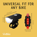 VivBike_Rechargeable_Bicycle_Lights_Set_for_Daily_Use,_LED_Front_Light_and_Rear_Light,_USB_Mini_Rechargeable,_IPX4_Waterproof,_Easy_Mount_|_A_HerTime2_Brand