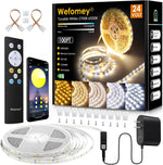White_LED_Strip_Lights,_100ft_Dimmable_Bright_24V_Led_Tape_Light_with_Remote_and_App_Control,_2700K-6500K_White_LEDs_Lights_for_Bedroom,_Kitchen,_Ceiling