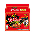 Samyang_Buldak_Hot_Chicken_Ramen,_Korean_Stir-Fried_Instant_Noodle,_2X_Spicy,_4.94_OZ(140g),_Pack_of_5
