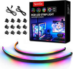 NEON_RGB/ARGB_PC_LED_Strip_Light_Kit,_2x15.7inch_Magnetic_LED_Strips_with_12_Strong_Magnets,_Compatible_with_5V_3-Pin_Addressable_(WS2812)_and_12V_4-Pin_RGB_Headers,_Sync_with_Aura_SYNC,_Gigabyte_RGB_Fusion,_MSI_Mystic_Light,_ASRock_Polychrome_RGB