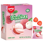 AMOS_Peelerz_Lychee_Gummy_Candy,_Peelable_Fruit-Shaped_Candy,_8.47oz_Box_with_10_Individual_Packs_–_Fun_Peeling_Gummy_Snack_Made_with_Real_Juice