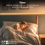 echosari_Strip_Lights_Battery_Operated,_3.3FT_Tape_Light_with_Self-Adhesive_Timer_Dimmable_Cuttable_Remote_Control_for_Indoor_Stairs_Cabinets_Shelves_TV_Home_Decor_(Warm_White/Cool_White)