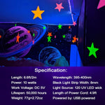 6.6FT/2M_LED_Black_Light_Strip_-_120_Units_LED_UV_Wick_395-400nm,_USB_DC_5V_Flexible_Blacklight_Fixtures,_10W_Blacklight_Strip_for_Indoor_Decor,_Glow_Poster,_Bedroom,_Playroom,_Halloween,_Dark_Party