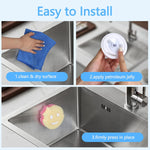 Sponge_Holder,_Sink_Caddy_for_Scrub_Sponges_with_Suction_Cup_Installation,_Kitchen/Bathroom_Sink_Sponge_Storage,_Self_Draining,_Dishwasher_Safe_for_Holding_Smiley_Sponges_(Sponges_Not_Included),1pcs_Organiser_Plastic_Rack_Smooth