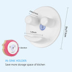 Sponge_Holder,_Sink_Caddy_for_Scrub_Sponges_with_Suction_Cup_Installation,_Kitchen/Bathroom_Sink_Sponge_Storage,_Self_Draining,_Dishwasher_Safe_for_Holding_Smiley_Sponges_(Sponges_Not_Included),1pcs_Organiser_Plastic_Rack_Smooth