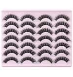 False_Eyelashes_Russian_Strip_Lashes_Fluffy_Fake_Eyelashes_Extension_D_Curl_Wispy_Handmade_Soft_Reusable_14_Pairs_Lashes_Pack_Eyelash_Extensions_Makeup_Cosmetic_Lash_Extensions_Eyelash_Extension_Eyelash_Extension_Lash_Extension