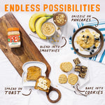 PBfit_8_Ounce_Organic_Peanut_Butter_Powder,_Powdered_Peanut_Spread_from_Real_Roasted_Pressed_Peanuts,_7g_of_Protein_7%_DV,_Gluten-Free,_60_calories,_87%_less_fat_(Pack_of_1)